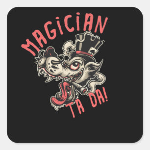 Pegatina Cuadrada Magiciano