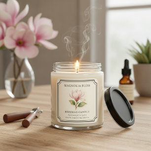 Pegatina Cuadrada Magnolia Bliss Beeswax Candle Business