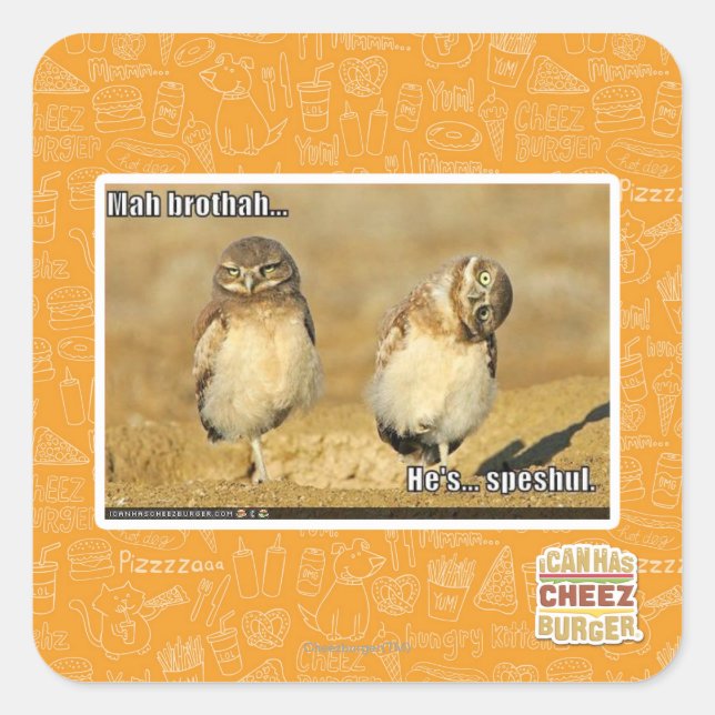 Pegatina Cuadrada Mah brothah (Anverso)