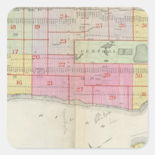 Pegatina Cuadrada Mahattan, Nueva York 10