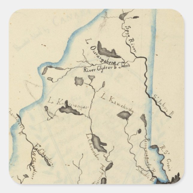 Pegatina Cuadrada Maine 11 (Anverso)