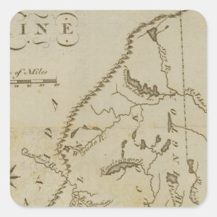 Pegatina Cuadrada Maine 9