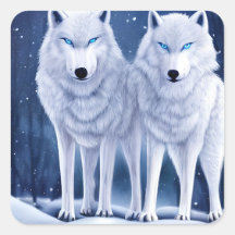 Majestuoso Arte de Lobos Árticos Blancos
