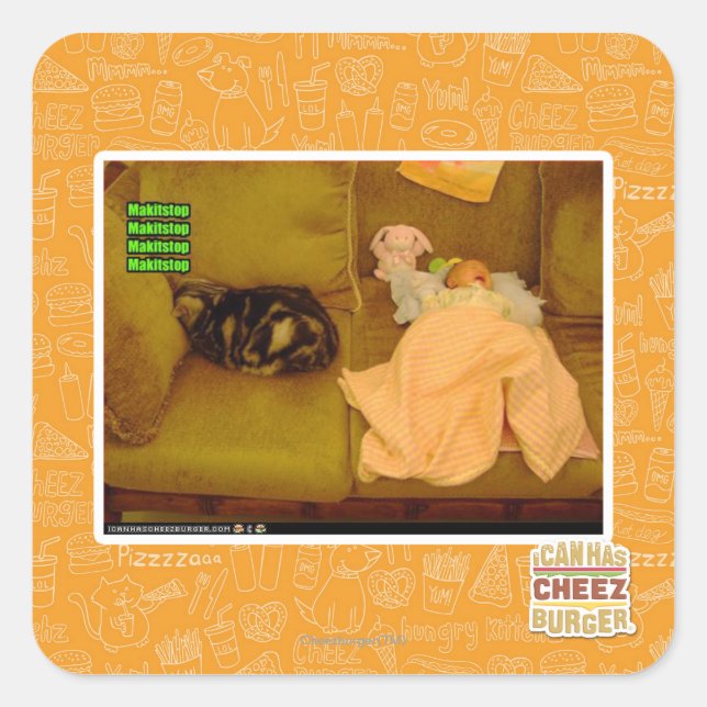 Pegatina Cuadrada Makitstop (Anverso)