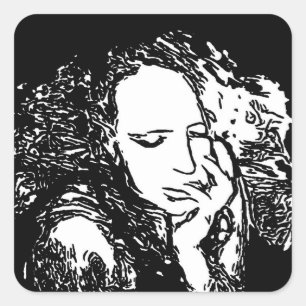 Pegatina Cuadrada Mal hábito