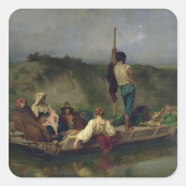 Pegatina Cuadrada Malaria (Anverso)