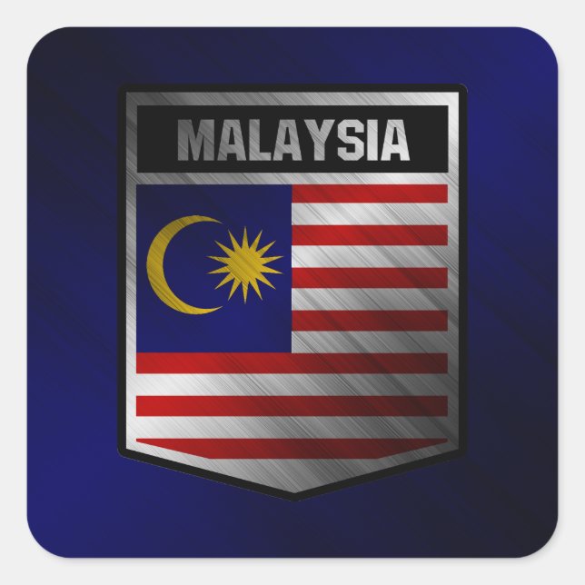 Pegatina Cuadrada Malasia (Anverso)