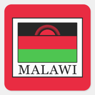 Pegatina Cuadrada Malawi