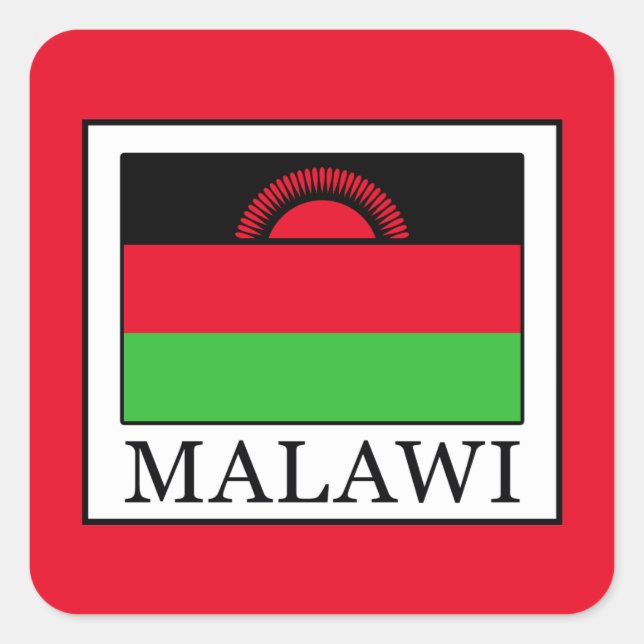 Pegatina Cuadrada Malawi (Anverso)