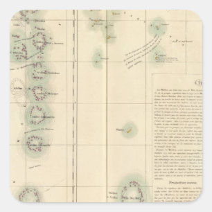 Pegatina Cuadrada Maldivas e islas Asia 107 de Lakshadweep