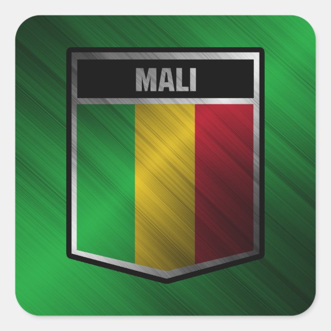 Pegatina Cuadrada Malí (Anverso)
