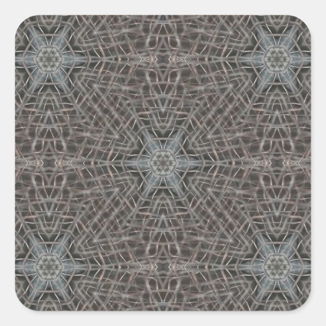 Pegatina Cuadrada Malla Metalizado metálica (Anverso)