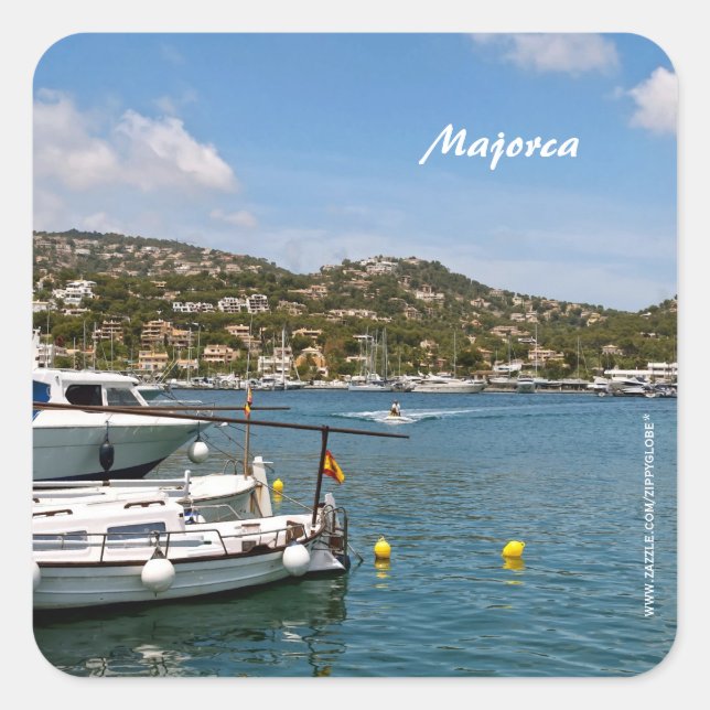 Pegatina Cuadrada Mallorca (Anverso)