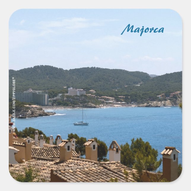 Pegatina Cuadrada Mallorca (Anverso)