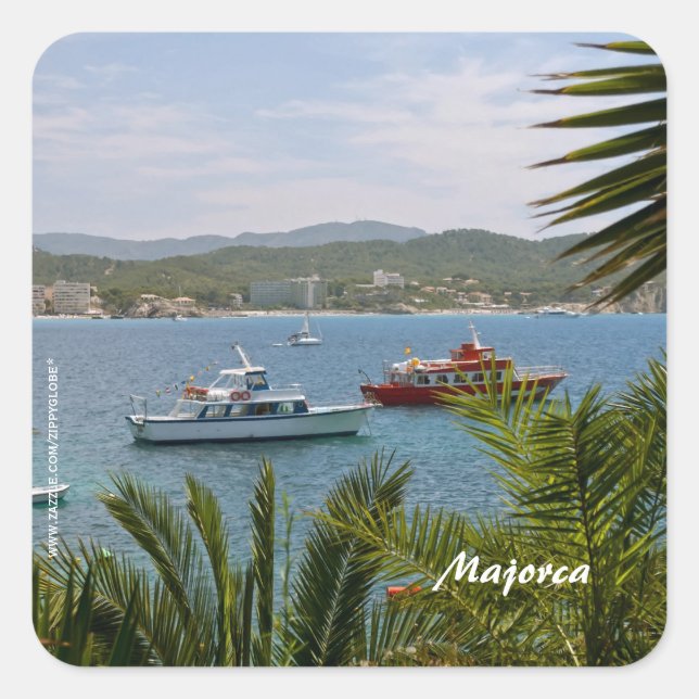 Pegatina Cuadrada Mallorca (Anverso)