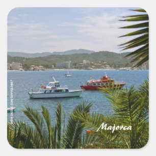 Pegatina Cuadrada Mallorca