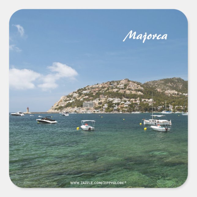 Pegatina Cuadrada Mallorca (Anverso)