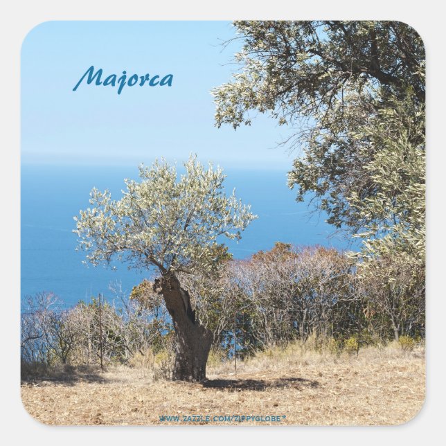 Pegatina Cuadrada Mallorca (Anverso)