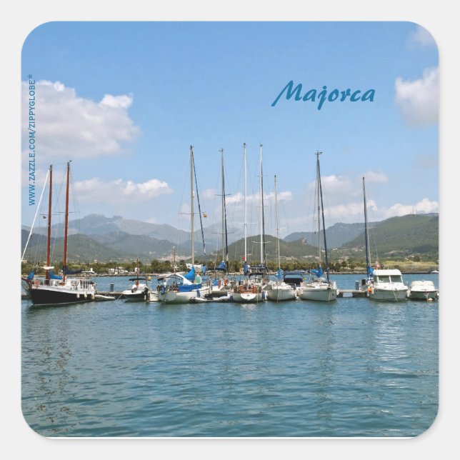 Pegatina Cuadrada Mallorca (Anverso)