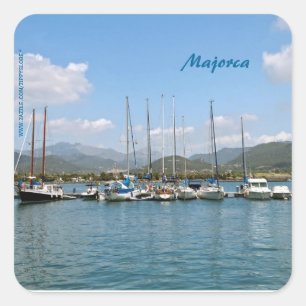 Pegatina Cuadrada Mallorca