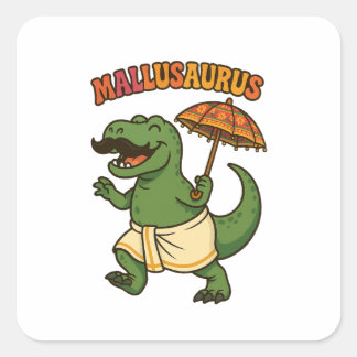 Pegatina Cuadrada mallusaurus baby dino kerala