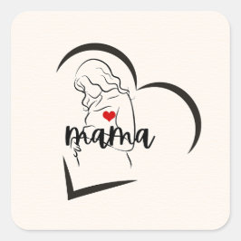 PEGATINA CUADRADA MAMA