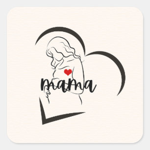 PEGATINA CUADRADA MAMA