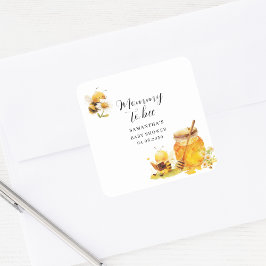 Pegatina Cuadrada Mami To Bee Gender Neutral Baby Shower