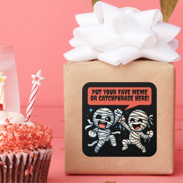 Pegatina Cuadrada Mamis bailarinas ponen tu meme favorito de Hallowe (Fiesta)