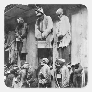 Pegatina Cuadrada Mamis de catacomb en Palermo, Italia