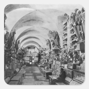 Pegatina Cuadrada Mamis de la catacomba de Palermo, Italia
