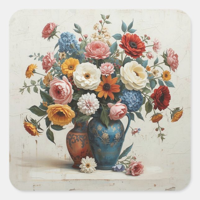 Pegatina Cuadrada ¡Mamma Mia! - ¡Nonna Mia!  (Anverso)