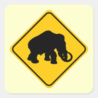 Pegatina Cuadrada Mammoth Crossing