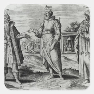 Pegatina Cuadrada Manasseh Amon y Josiah