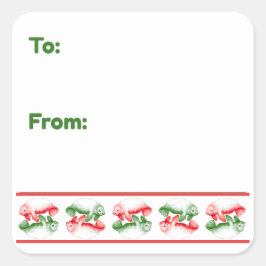 Pegatina Cuadrada Manatee Holiday