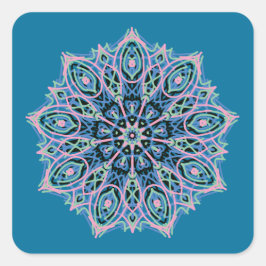Pegatina Cuadrada Mandala.