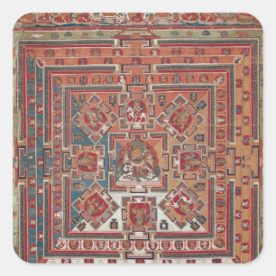 Pegatina Cuadrada Mandala de Vaishravana