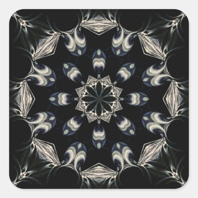 Pegatina Cuadrada Mandala elegante (Anverso)