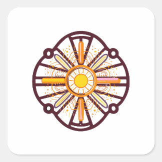 Pegatina Cuadrada mandala Lumber flagmandala Lumber Pen