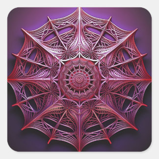 Pegatina Cuadrada Mandelbrot