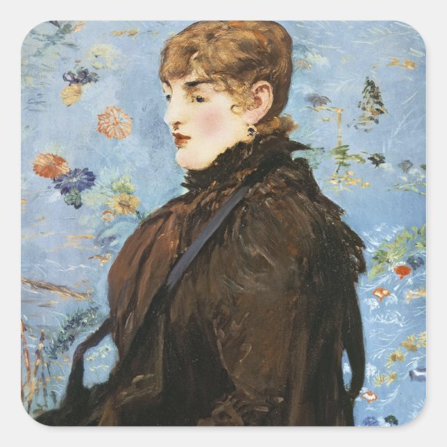 Pegatina Cuadrada Manet | Otoño, 1882 (Anverso)