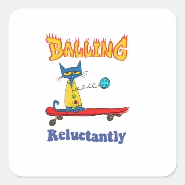 Pegatina Cuadrada Manga corta de balanceo (Anverso)