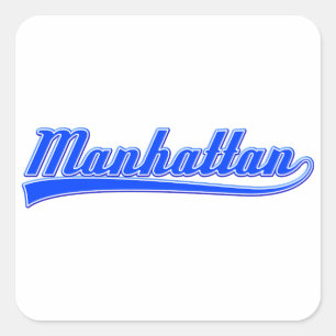 Pegatina Cuadrada Manhattan con Swash