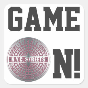 Pegatina Cuadrada Manhole Covers Queens