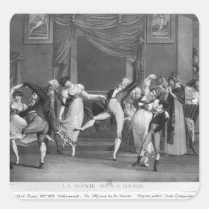 Pegatina Cuadrada Manía de la danza, 1809