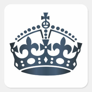 Pegatina Cuadrada Mantener la calma de la corona del carbono - Cambi