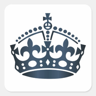 Pegatina Cuadrada Mantener la calma de la corona del carbono - Cambi