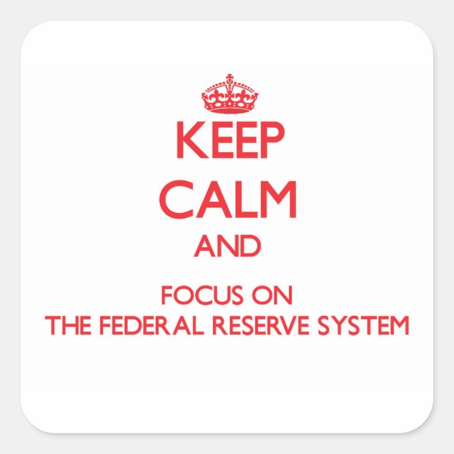 Pegatina Cuadrada Mantener la calma y concentrarse en el Sistema de  (Anverso)