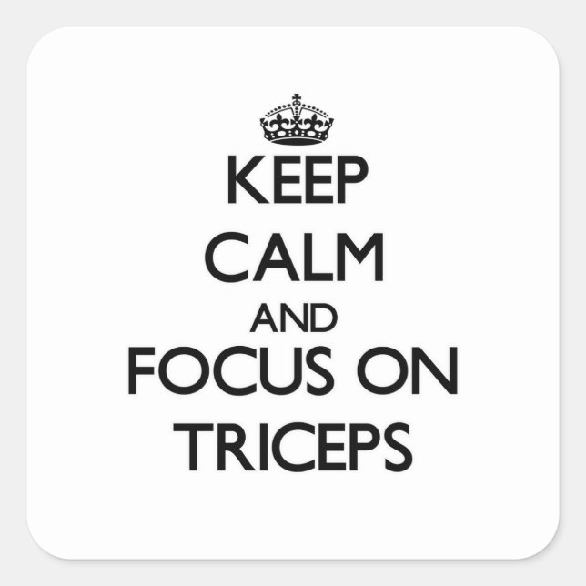 Pegatina Cuadrada Mantener la calma y concentrarse en los pasos (Anverso)