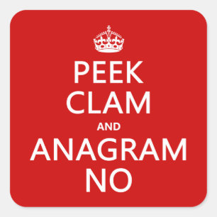 Pegatina Cuadrada Mantener la calma y el anagrama encendidos (en cua